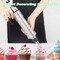 Dessert Decorating Syringe Set, Frosting Piping Kit Stainless Steels Cake Decorating Kit 6 Piping Tips Cupcake Decorating Kit Piping Bags and Tips Set